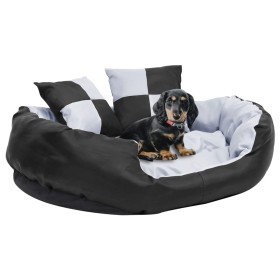 Wendbares und waschbares Hundekissen in Grau und Schwarz, 85 x 70 x 20 cm von vidaXL, Betten für Hunde - Ref: Foro24-171208, ...