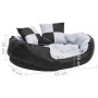 Cojín para perro reversible y lavable gris y negro 85x70x20 cm de vidaXL, Camas para perros - Ref: Foro24-171208, Precio: 45,...