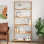 Solid oak wood 6-level shelf 80x30x181 cm by vidaXL, Bookcases and shelves - Ref: Foro24-353813, Price: 209,92 €, Discount: %