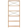 Solid oak wood 6-level shelf 80x30x181 cm by vidaXL, Bookcases and shelves - Ref: Foro24-353813, Price: 210,99 €, Discount: %