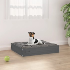 Solid pine wood dog bed in gray, 51.5x44x9 cm by vidaXL, Beds for dogs - Ref: Foro24-820848, Price: 21,85 €, Discount: %