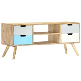 Solid mango wood TV cabinet 110x35x48 cm by vidaXL, TV Furniture - Ref: Foro24-286483, Price: 114,10 €, Discount: %