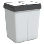 Double white trash can 2x25 L by vidaXL, Garbage cans and trash cans - Ref: Foro24-154981, Price: 61,02 €, Discount: %