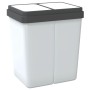 Double white trash can 2x25 L by vidaXL, Garbage cans and trash cans - Ref: Foro24-154981, Price: 61,02 €, Discount: %