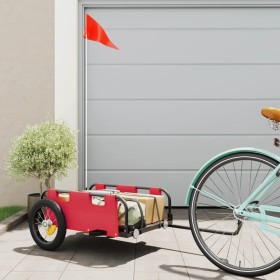 Iron bicycle trailer and red Oxford cloth by vidaXL, Bicycle trailers - Ref: Foro24-94160, Price: 93,99 €, Discount: %