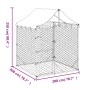 Outdoor kennel with silver galvanized steel awning 2x2x2.5 m by vidaXL, Dog kennels and fences - Ref: Foro24-153675, Price: 2...