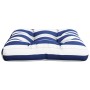 Cushion for pallets blue and white striped fabric 50x50x12 cm by vidaXL, Cushions for chairs and sofas - Ref: Foro24-360440, ...