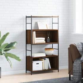 Holzwerkstoff-Eisenregal, Eiche braun, 80 x 30 x 145,5 cm von vidaXL, Bücherregale und Regale - Ref: Foro24-832802, Preis: 66...