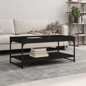 Mesa de centro madera de ingeniería negro 100x49x45 cm de vidaXL, Mesas de centro - Ref: Foro24-832803, Precio: 37,76 €, Desc...