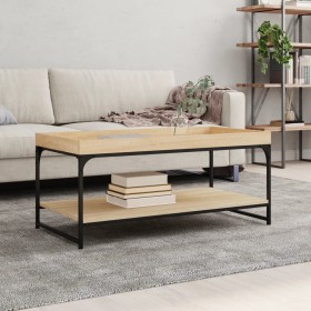 Mesa de centro madera de ingeniería roble Sonoma 100x49x45 cm de vidaXL, Mesas de centro - Ref: Foro24-832804, Precio: 49,99 ...