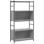 Sonoma gray engineering wood iron shelf 80x30x145.5 cm by vidaXL, Bookcases and shelves - Ref: Foro24-832801, Price: 67,35 €,...