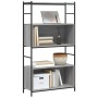 Sonoma gray engineering wood iron shelf 80x30x145.5 cm by vidaXL, Bookcases and shelves - Ref: Foro24-832801, Price: 67,35 €,...