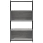 Sonoma gray engineering wood iron shelf 80x30x145.5 cm by vidaXL, Bookcases and shelves - Ref: Foro24-832801, Price: 67,35 €,...