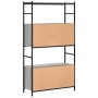 Sonoma gray engineering wood iron shelf 80x30x145.5 cm by vidaXL, Bookcases and shelves - Ref: Foro24-832801, Price: 67,35 €,...