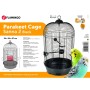 FLAMINGO Parakeet cage Sanna 2 black 34x34x67 cm by FLAMINGO, Feet and bird cages - Ref: Foro24-439678, Price: 97,80 €, Disco...