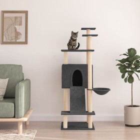 Katzenkratzbaum mit dunkelgrauen Sisalstämmen, 153 cm von vidaXL, Katzenmöbel - Ref: Foro24-171752, Preis: 55,44 €, Rabatt: %