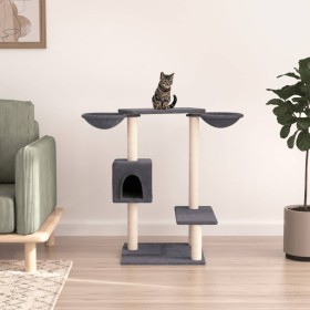 Rascador para gatos con postes gris oscuro 82 cm de vidaXL, Mobiliario para gatos - Ref: Foro24-171761, Precio: 40,92 €, Desc...