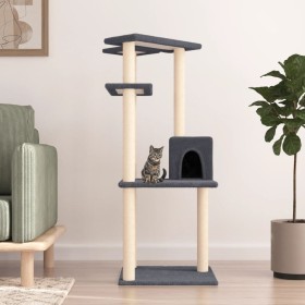 Katzenkratzbaum mit dunkelgrauen Sisalstämmen, 123 cm von vidaXL, Katzenmöbel - Ref: Foro24-171785, Preis: 44,32 €, Rabatt: %