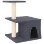 Rascador para gatos con postes de sisal gris oscuro 48 cm de vidaXL, Mobiliario para gatos - Ref: Foro24-171788, Precio: 29,0...