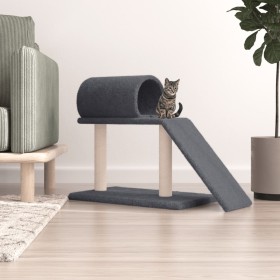 Cat scratching post with tunnel and dark gray ladder 55.5 cm by vidaXL, Cat furniture - Ref: Foro24-171791, Price: 37,03 €, D...