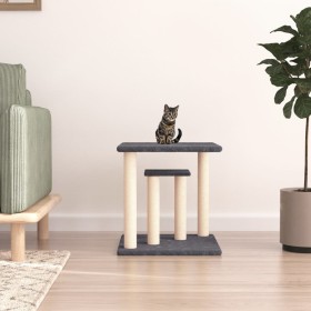 Postes rascadores para gatos con plataformas gris oscuro 50 cm de vidaXL, Mobiliario para gatos - Ref: Foro24-172045, Precio:...