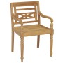 Batavia chairs 4 units solid teak wood by vidaXL, Garden chairs - Ref: Foro24-3073292, Price: 453,59 €, Discount: %