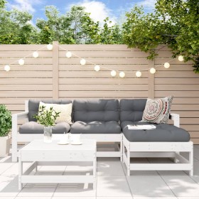 5-piece garden furniture set with solid white wood and cushions by vidaXL, Garden sets - Ref: Foro24-3185795, Price: 440,99 €...