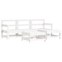 5-piece garden furniture set with solid white wood and cushions by vidaXL, Garden sets - Ref: Foro24-3185795, Price: 442,05 €...