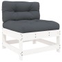 5-piece garden furniture set with solid white wood and cushions by vidaXL, Garden sets - Ref: Foro24-3185795, Price: 442,05 €...