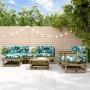 7-piece garden furniture set with impregnated pine wood cushions by vidaXL, Garden sets - Ref: Foro24-3185814, Price: 567,60 ...