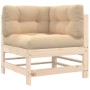 5-piece garden furniture set and solid wood cushions by vidaXL, Garden sets - Ref: Foro24-3185801, Price: 413,99 €, Discount: %