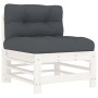 6-piece garden furniture set with solid white wood cushions by vidaXL, Garden sets - Ref: Foro24-3185914, Price: 558,03 €, Di...