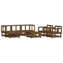 Gartenmöbel-Set 7-teilig und Kissen aus massivem Honigbraunem Holz von vidaXL, Gartensets - Ref: Foro24-3185811, Preis: 636,3...