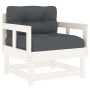 7-piece garden furniture set and white solid wood cushions by vidaXL, Garden sets - Ref: Foro24-3185809, Price: 626,88 €, Dis...