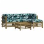 Garden furniture set 5 pieces and cushions made of impregnated pine wood by vidaXL, Garden sets - Ref: Foro24-3185807, Price:...