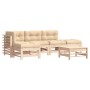 6-piece garden furniture set and solid wood cushions by vidaXL, Garden sets - Ref: Foro24-3185913, Price: 475,63 €, Discount: %