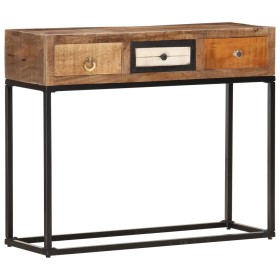 Golden recycled solid wood console table 90x30x75 cm by vidaXL, Sideboards - Ref: Foro24-286511, Price: 217,99 €, Discount: %