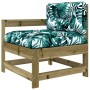 6-piece garden furniture set with impregnated pine wood cushions by vidaXL, Garden sets - Ref: Foro24-3185912, Price: 448,85 ...