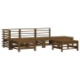 Garden furniture set 6 pieces and cushions solid brown honey wood by vidaXL, Garden sets - Ref: Foro24-3185916, Price: 557,22...