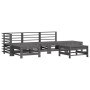 Garden furniture set 6 pieces and gray solid wood cushions by vidaXL, Garden sets - Ref: Foro24-3185915, Price: 556,27 €, Dis...