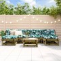 7-piece garden furniture set with impregnated pine wood cushions by vidaXL, Garden sets - Ref: Foro24-3185926, Price: 557,11 ...