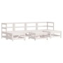 7-piece garden furniture set with solid white wood and cushions by vidaXL, Garden sets - Ref: Foro24-3185928, Price: 643,99 €...