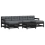 Garden furniture set 7 pieces and black solid wood cushions by vidaXL, Garden sets - Ref: Foro24-3185938, Price: 618,47 €, Di...