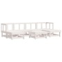 7-piece garden furniture set with solid white wood and cushions by vidaXL, Garden sets - Ref: Foro24-3185921, Price: 598,90 €...