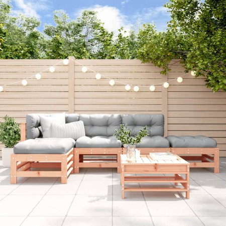 6-piece garden furniture set with Douglas fir wood cushions by vidaXL, Garden sets - Ref: Foro24-3185918, Price: 486,76 €, Di...