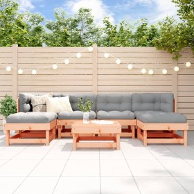 7-piece garden furniture set with Douglas fir wood cushions by vidaXL, Garden sets - Ref: Foro24-3185946, Price: 518,12 €, Di...