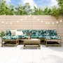 7-piece garden furniture set with impregnated pine wood cushions by vidaXL, Garden sets - Ref: Foro24-3185940, Price: 563,99 ...