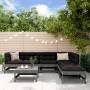 Garden furniture set 7 pieces and gray solid wood cushions by vidaXL, Garden sets - Ref: Foro24-3185964, Price: 666,81 €, Dis...