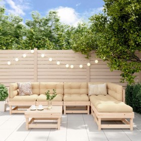 7-piece garden furniture set and solid wood cushions by vidaXL, Garden sets - Ref: Foro24-3185955, Price: 536,99 €, Discount: %