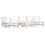 7-piece garden furniture set with solid white wood and cushions by vidaXL, Garden sets - Ref: Foro24-3185949, Price: 670,29 €...